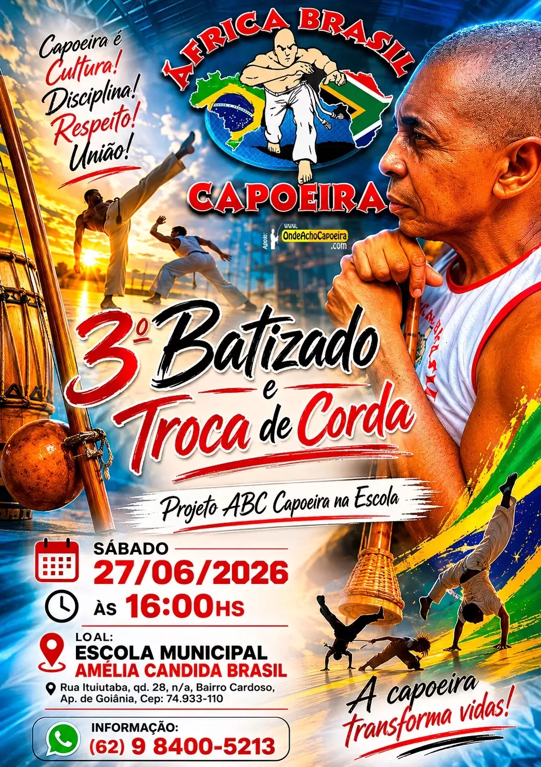 Cartaz de 3º Batizado e Troca de Cordas