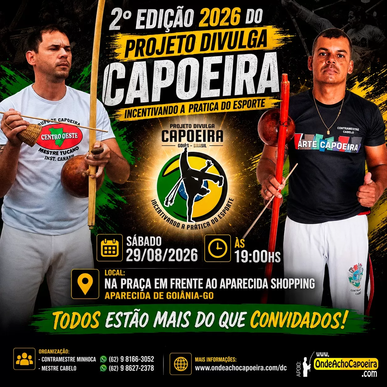 Cartaz de 2º Edição 2026 do Projeto Divulga Capoeira