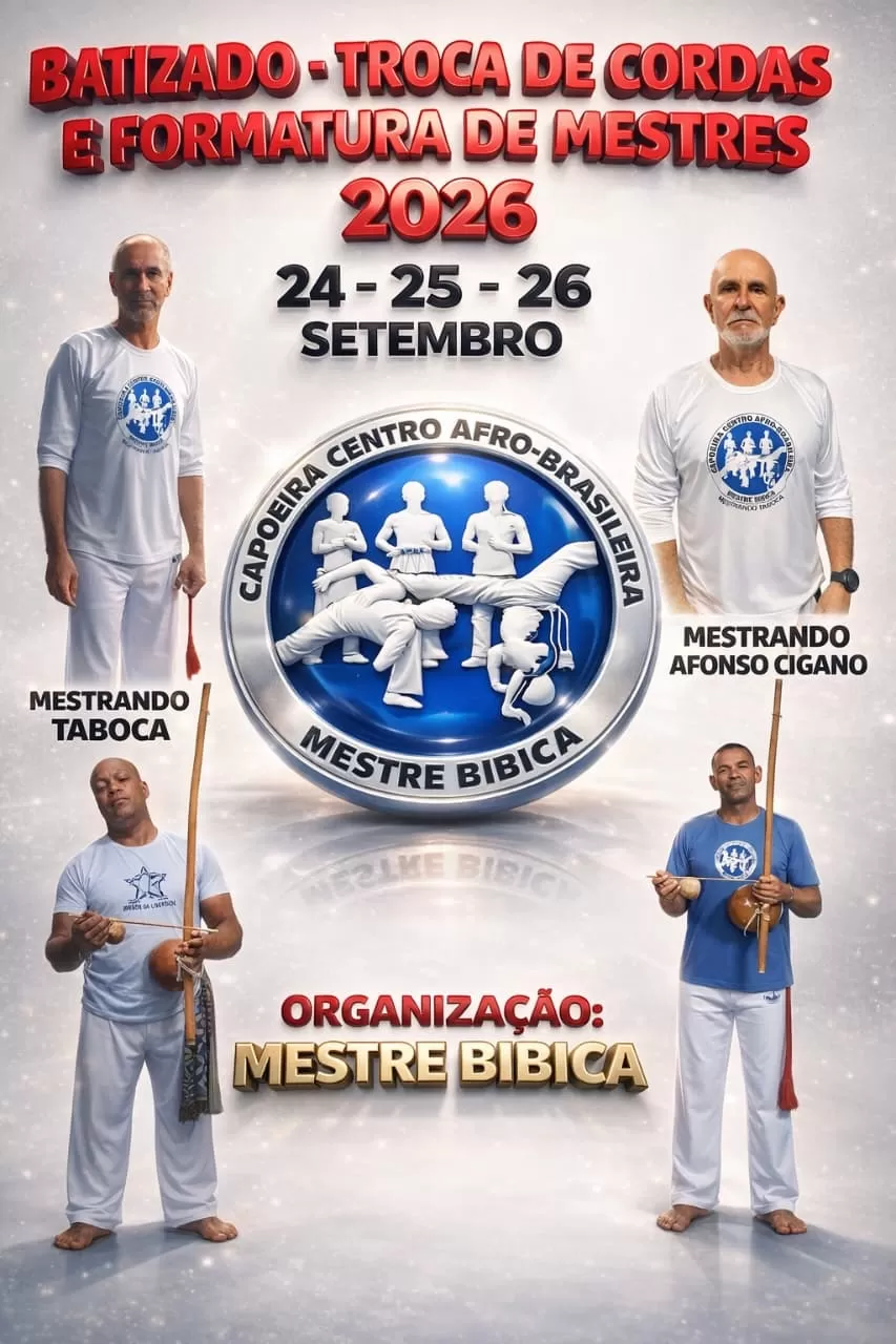 Cartaz do Evento Batizado, Troca de Cordas e Formatura de Mestres