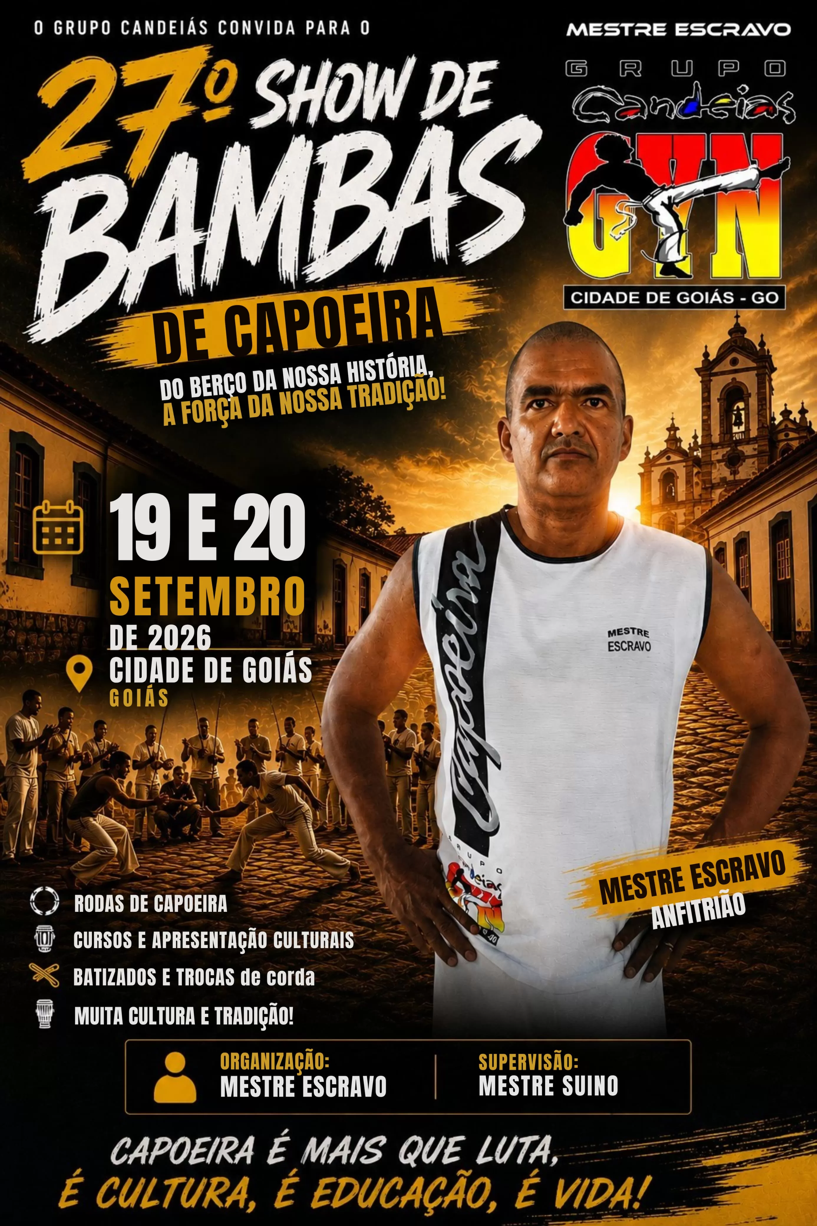 Cartaz do evento 27º Show de Bambas de Capoeira