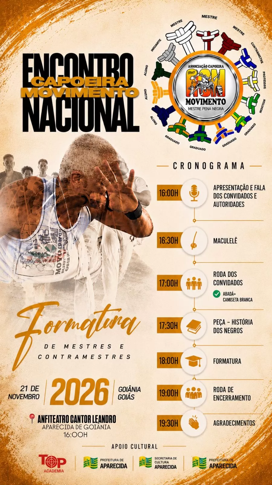 Cartaz do Evento Encontro Nacional Capoeira Movimento