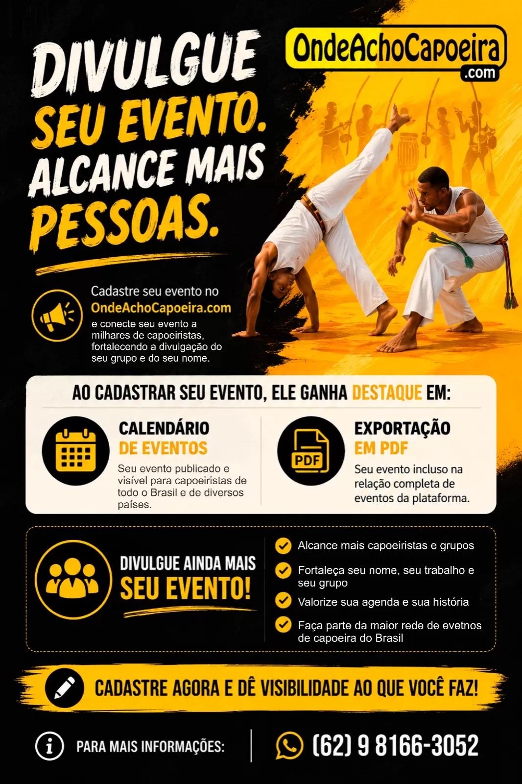 Cartaz da notícia Divulgue seu evento e alcance mais pessoas