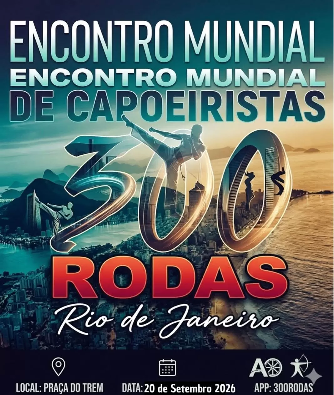 Cartaz da notícia Encontro Mundial de Capoeiristas - 20/09/2026