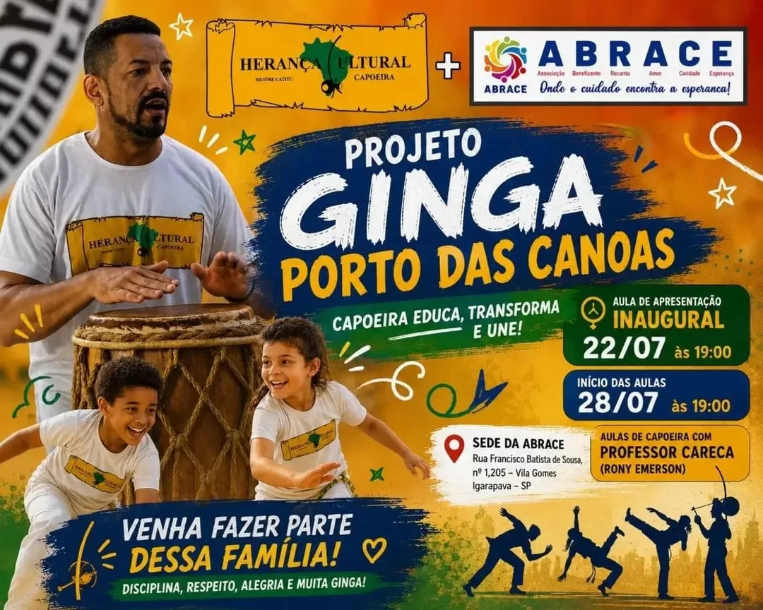 Cartaz da notícia Projeto Ginga Porto das Canoas - 22/07/2026