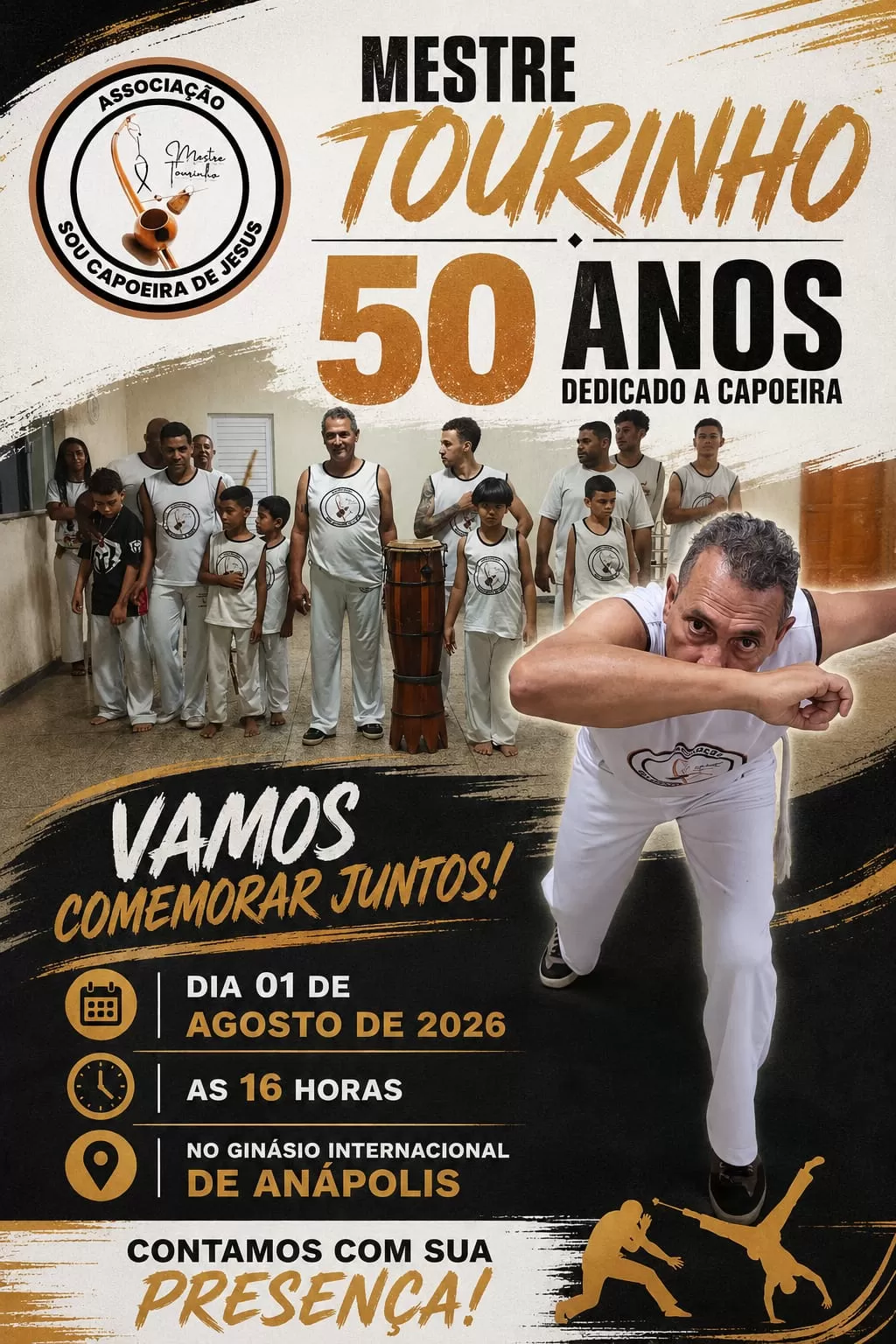 Cartaz da notícia Mestre Tourinho 50 Anos - 01/08/2026