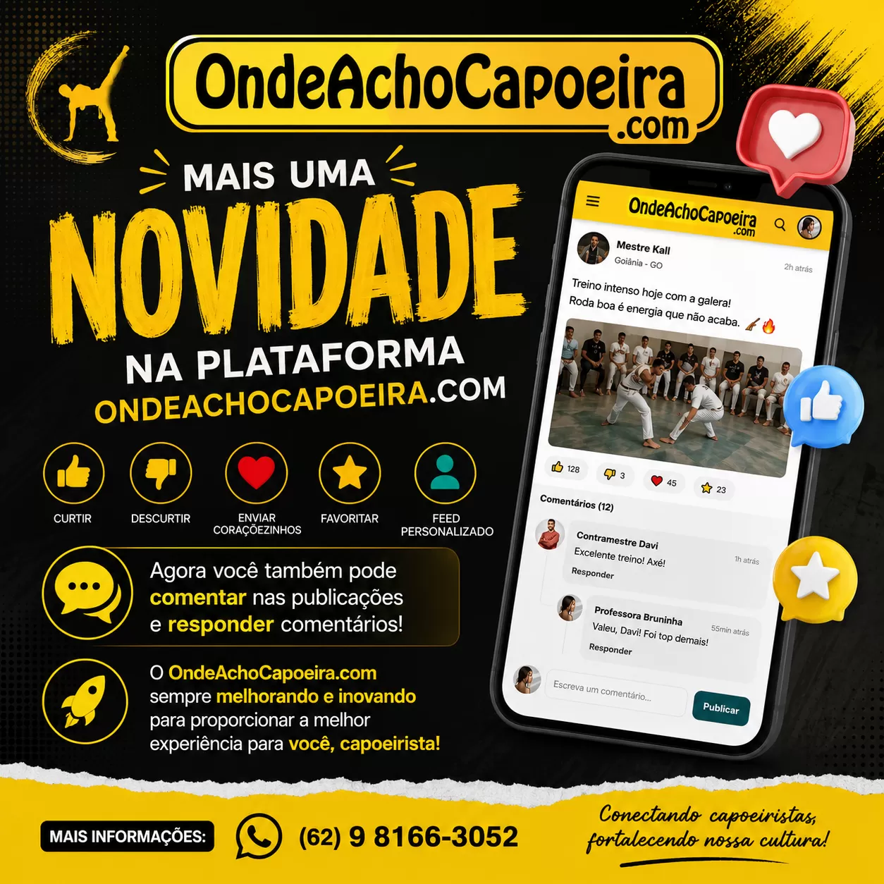 Cartaz da notícia 🚀 NOVIDADE NO ONDEACHOCAPOEIRA.COM! 🥳