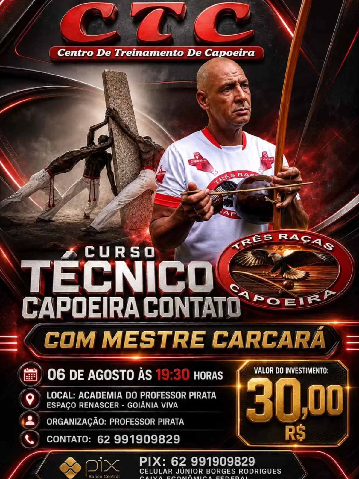 Cartaz da notícia Curso Técnico, Capoeira Contato - 06/08/2026