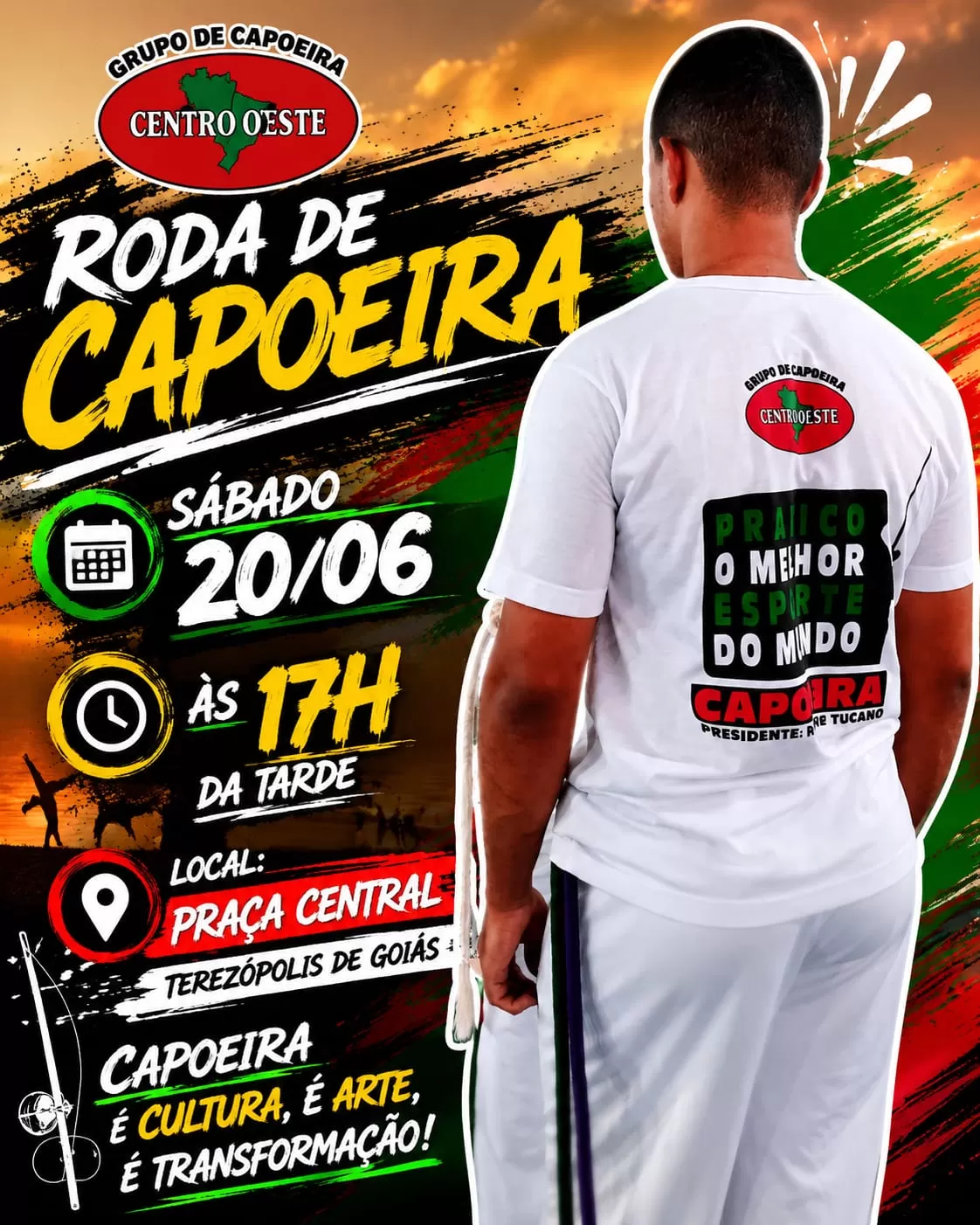 Cartaz da roda Roda de Capoeira