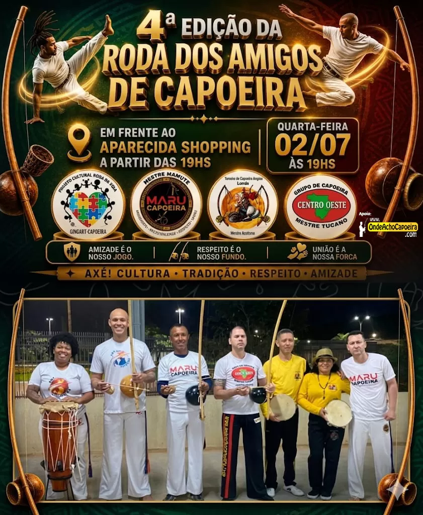 Cartaz da roda 4º Edição da Roda dos Amigos de Capoeira